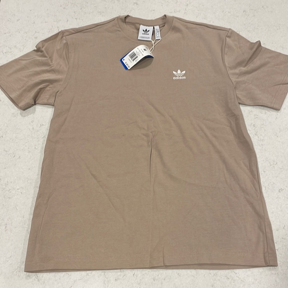 Mens Tan Adidas tee shirt